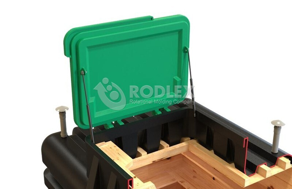Пластиковый бесшовный погреб TORTILA 3.0 cерия Wood Родлекс 10000 л.(2400x2400x2430см;700кг;) - арт.559856