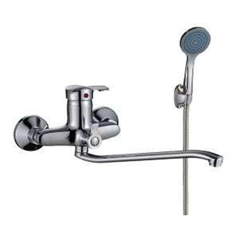 Смеситель для ванны и раковины 40к Казань КС 201242 S-нос мет флаж мет шланг лейка