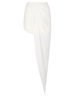 Юбка мини со шлейфом, белый