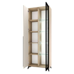 Шкаф-витрина 800 1В1С "ЕВА" Дуб Экспрессив - Сатин