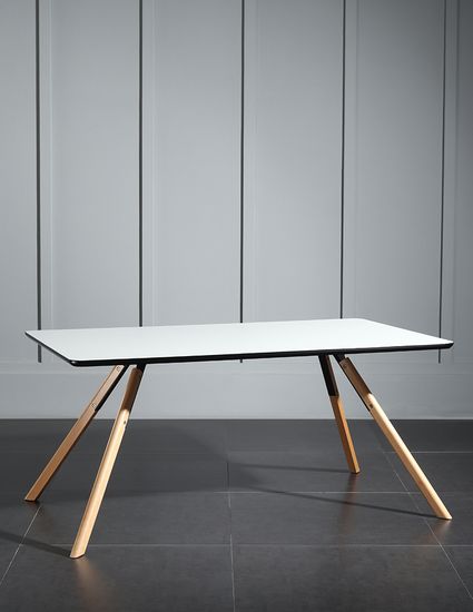 Обеденный стол Arne 160х90 см меламин белый