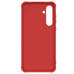 Двухкомпонентный усиленный чехол красного цвета от Nillkin для Samsung Galaxy A55, серия Super Frosted Shield Pro