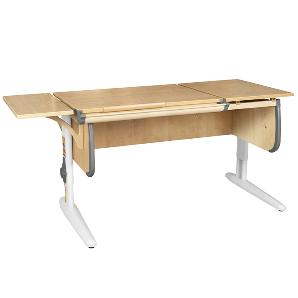 Растущая парта с короткой боковой полкой Дэми СУТ 25-01-БК1 (1500×610 мм)