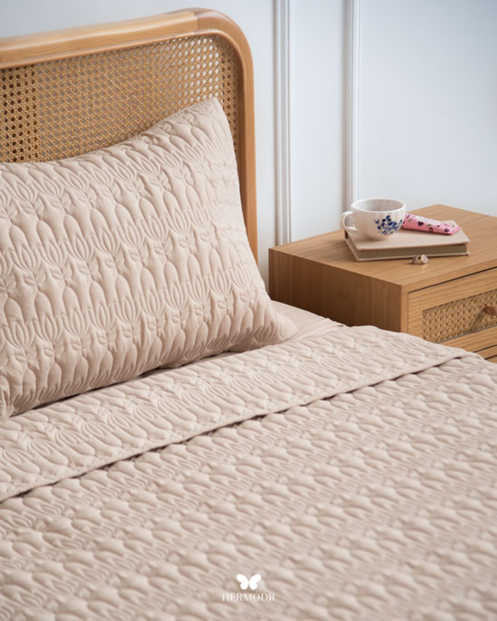 Комплект постельного белья двуспальный Rio Grand Coral Milk Hermodr 7 предметов 130220295 Иран