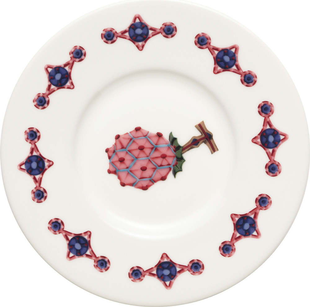 Блюдце для кофе Iittala Taika Sato, фарфор, 16 см, разноцветное