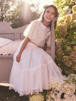 Топ и юбка в комплекте для девочки Next E58-302, Белый