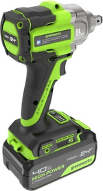 Гайковерт аккумуляторный GREENWORKS IW5500 ударный, 24V, АКБ 4Ач и ЗУ 3805007CUB