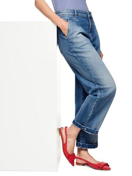 Marc Cain Джинсы свободного кроя с подворотами