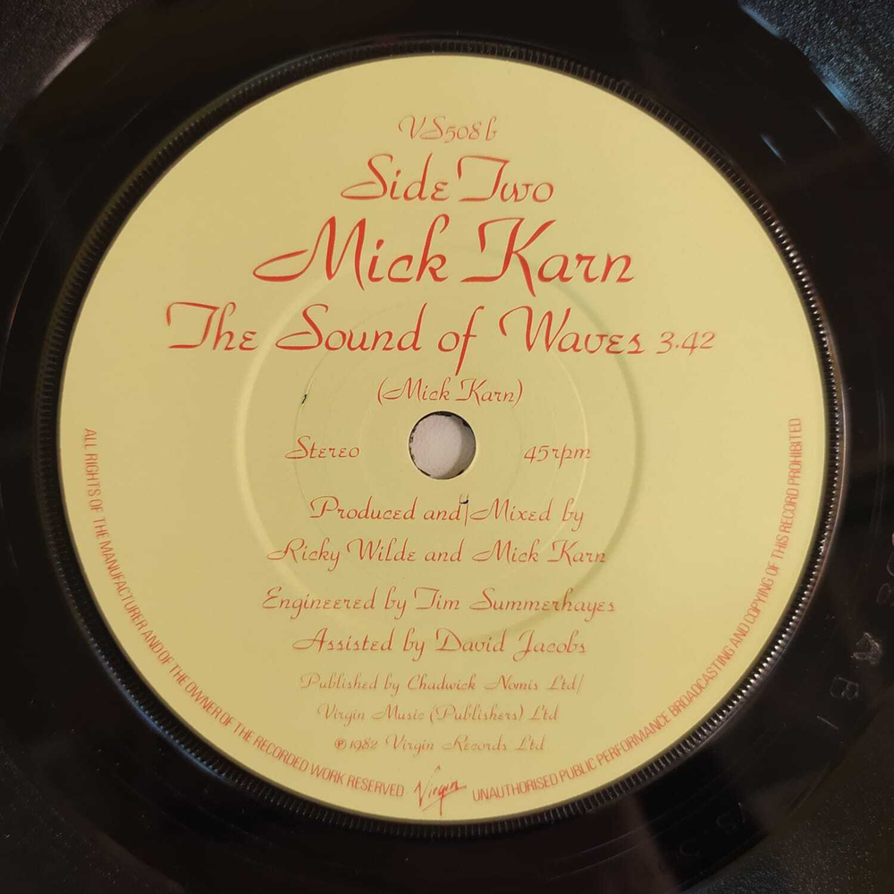 Mick Karn - Sensitive (Великобритания 1982г.) 7", 45 RPM, Single