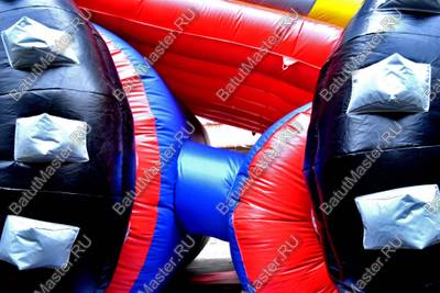 Детский надувной батут-горка "Бульдозер" 18*8*10 м