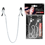 Оригинальные зажимы на соски с бусами (Цвет: серебристый)