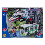 Конструктор пластмассовый 226эл. Спасатели "Вертолёт спасает автобус" (магнит) 50007-KK (Город масте