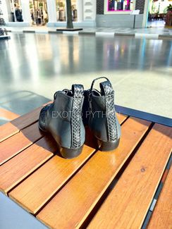 Женские полусапожки из натуральной кожи питона и ягнёнка SH-198