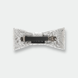 Бант-бабочка серебристый