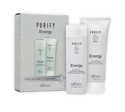 Набор KAARAL Purify Energy Travel Kit Shampoo & Conditioner энергетический с ментолом (шампунь 100 мл. + кондиционер 75 мл.)