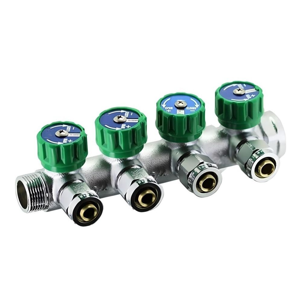 Коллектор регулир. с евроконусами 3/4-16-4 вых. VIEIR VER404