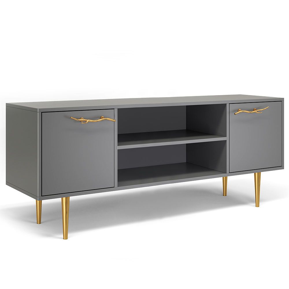 Тумба под ТВ Арт 155см Стайл Серый Голд