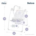 PITUSO электрокачели 2 в1 Bolero Grey/Серый,74*59*79см