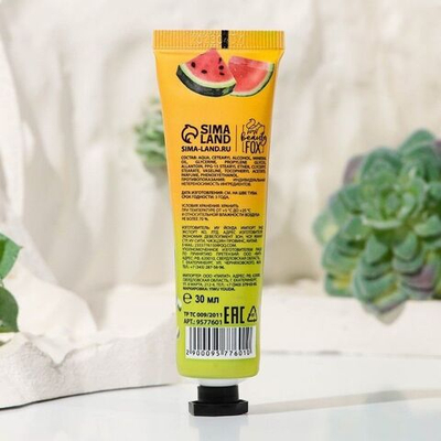 Тонизирующий крем для рук с ароматом арбуза «Арбузный фреш» - 30 мл.