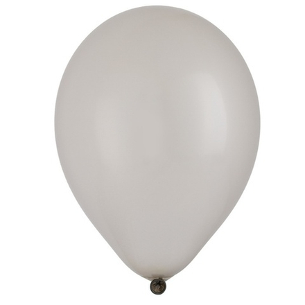 Воздушные шары Весёлая Затея, металлик серебро, 50 шт. размер 10" #1102-1579