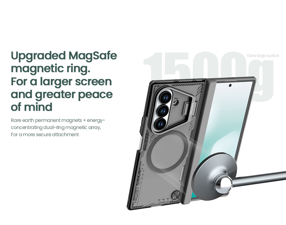 Чехол с MagSafe от Nillkin с металлической откидной крышкой для камеры на Samsung Galaxy Fold 7, серия Iceblade Prop Magnetic