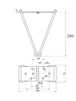 Опора-ножка для трансформации дивана Вяз 280, 1 шт