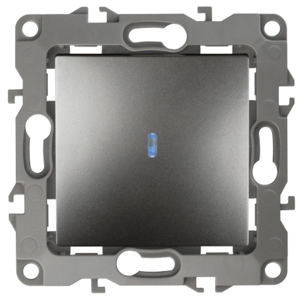 12-1102-12 ЭРА Выключатель с подсветкой, 10АХ-250В, IP20, Эра12, графит | Эра 12 Графит