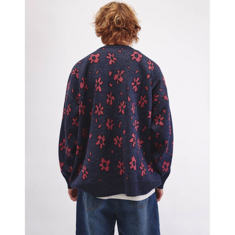 Свитер БИЧ Цветы синий
