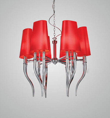 Pendant design lamp  Brunilde С6 by Ipe Cavalli (Red)