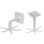 Крючок настенный многофункциональный на липкой основе «ИДЕЯДОМА», цвет белый, поворот на 360, нагрузка 2кг/11*7см (пакет)