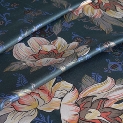 Наволочка 50x70 Mollen Лазоревый цветок темно-бирюзовая шелковая