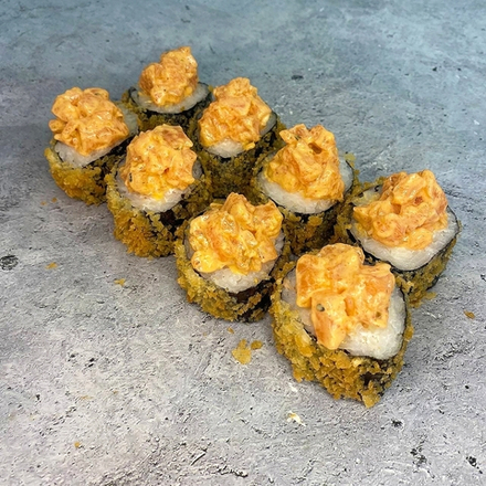 Темпура ролл с лососем спайси🌶