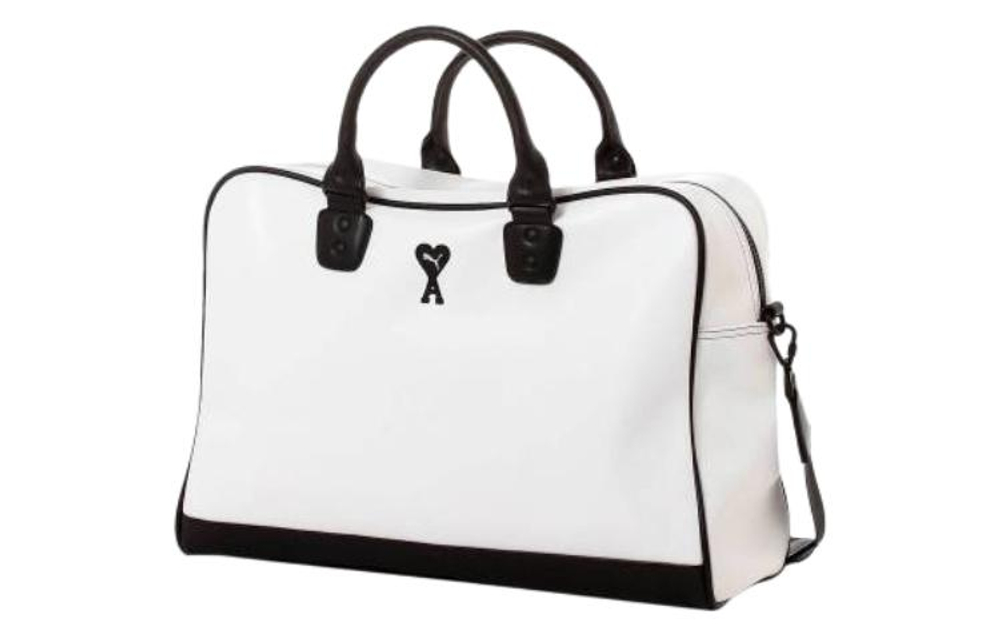 PUMA AMI Collaboration Polyurethane Shoulder Bag, Crossbody Bag, Handbag Regular Unisex White