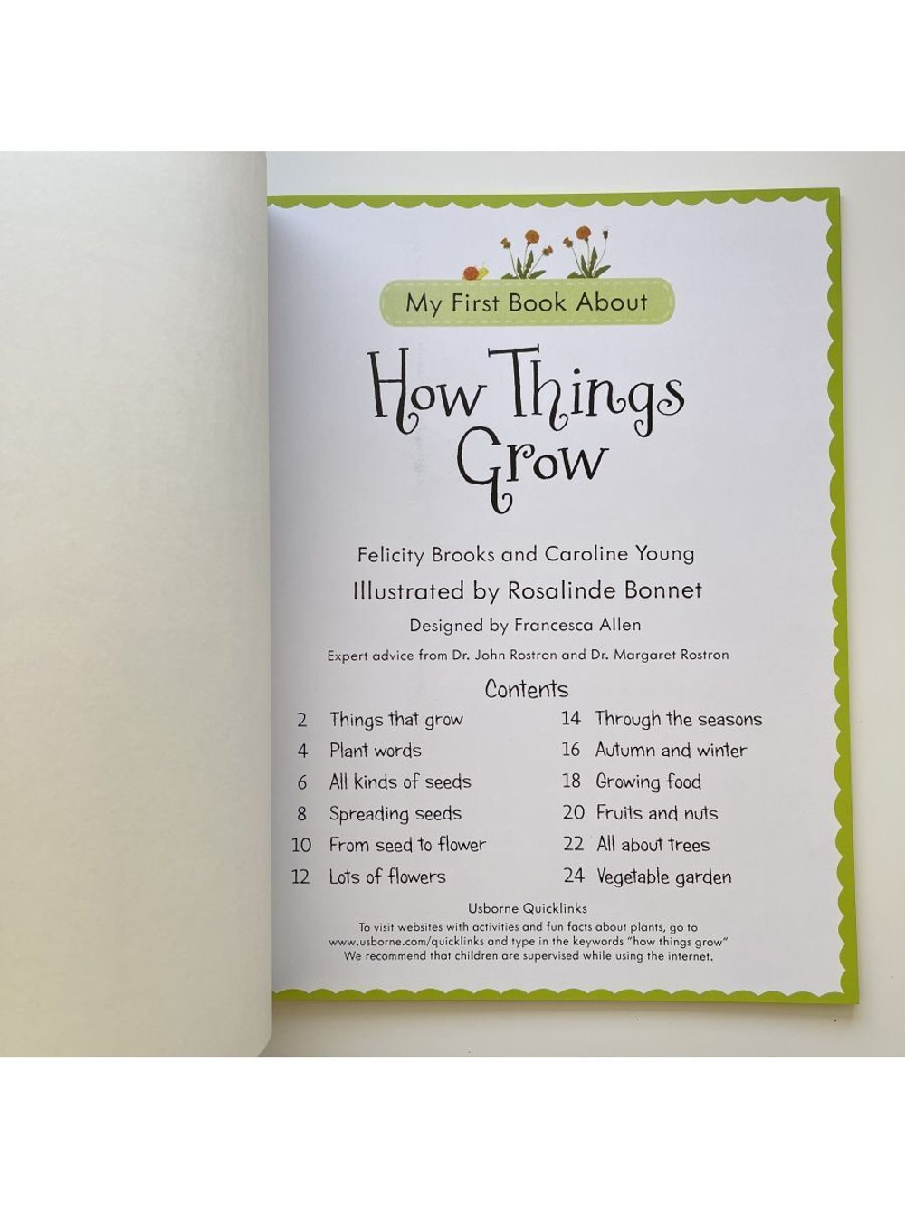My First Book About How Things Grow.
