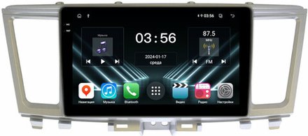 Магнитола для Infiniti QX60, JX35 2012-2016 (пластиковый верх) - FarCar DX9-9672 монитор 9.5" IPS на Android 13, 4+64Гб, CarPlay