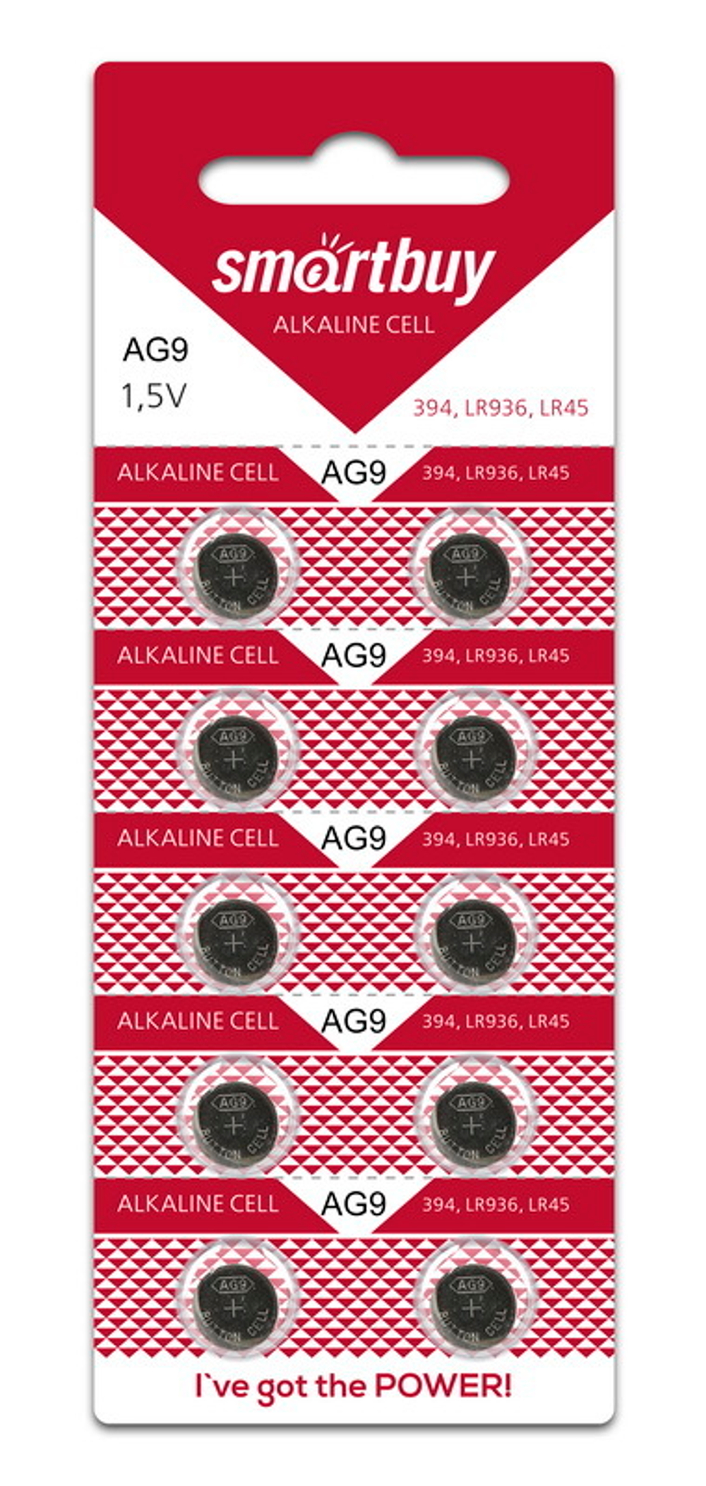 Элемент питания Smartbuy AG9 ВL/10 (комплект 10 шт)