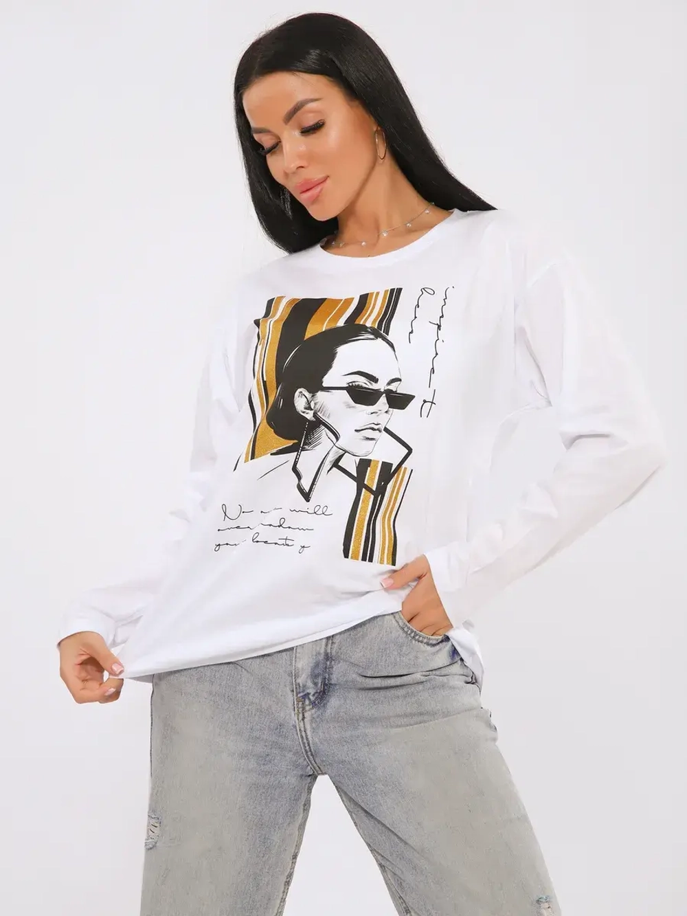 Лонгслив большие размеры