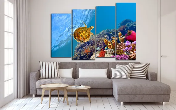 Модульная картина "Красное море"