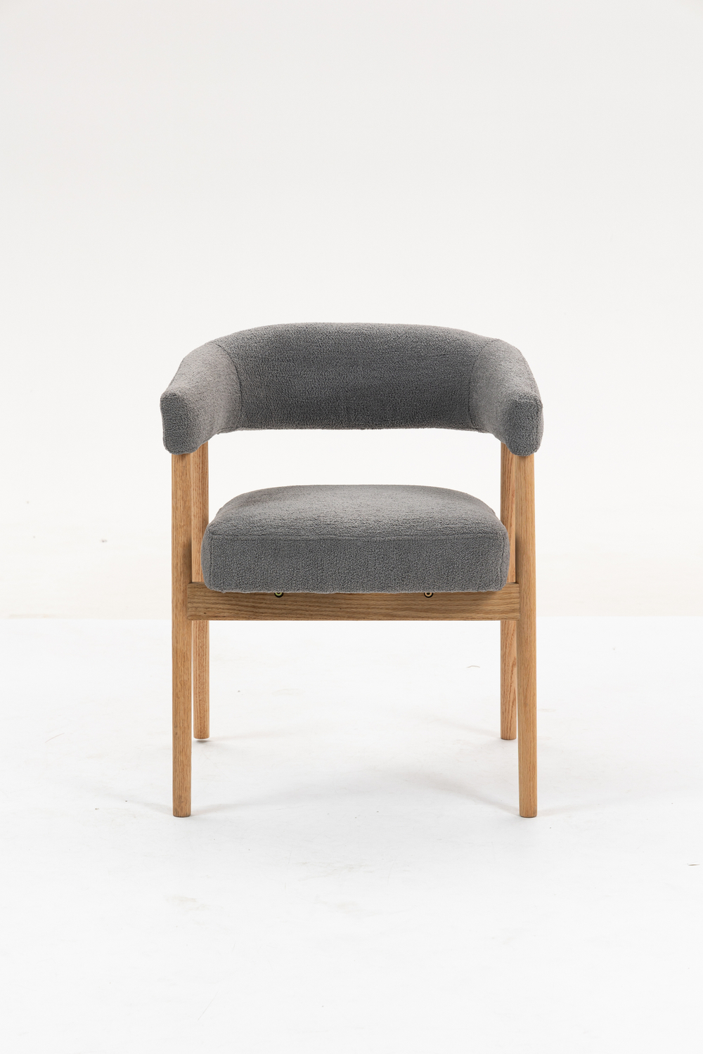 Стул обеденный Zubo с деревянными ножками темно-серый 2 шт.