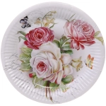 Тарелка бумажная 18 см в наборе 10 шт «Цветы»