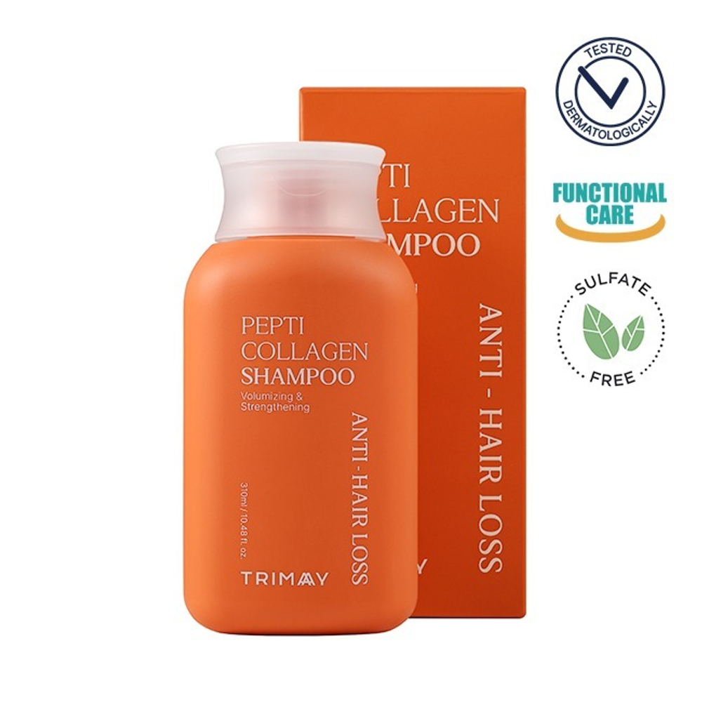 TRIMAY Шампунь против выпадения волос с пептидами и коллагеном Pepti Collagen Anti-Hair Loss Shampoo (310 мл)