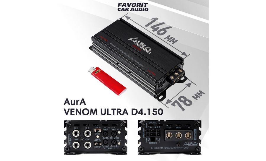 Компания Aura презентует новую линейку очень компактных усилителей Venom Ultra.