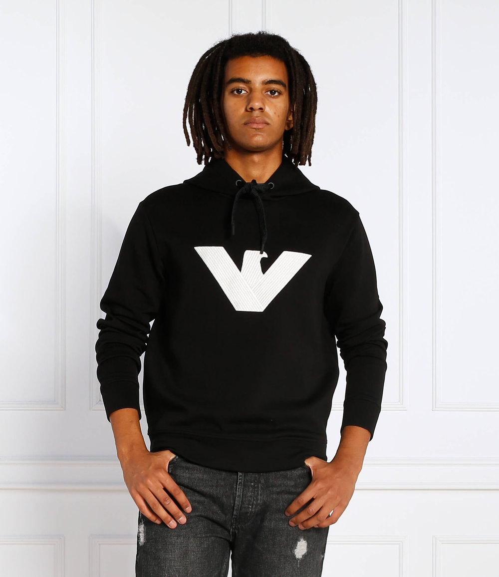 Худи Emporio Armani - черный(6L1MP6 1JHSZ)