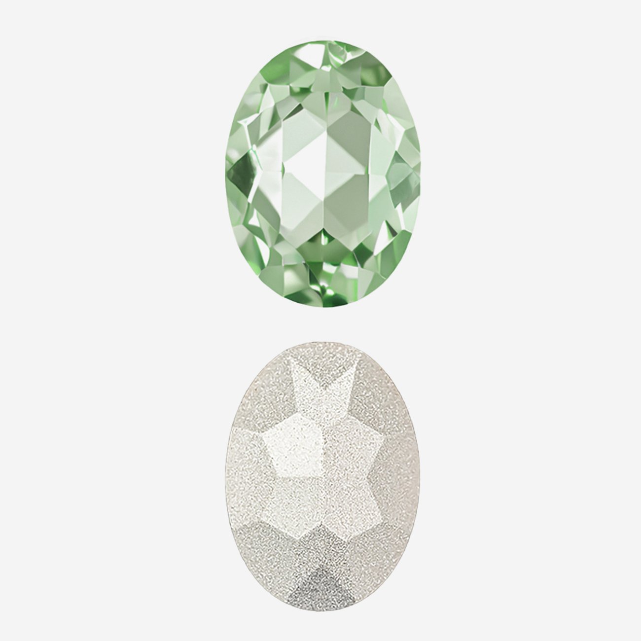 Кристалл Овал (Oval Fancy Stone), оттенок "Хризолит"/"Chrysolite", 18*13мм