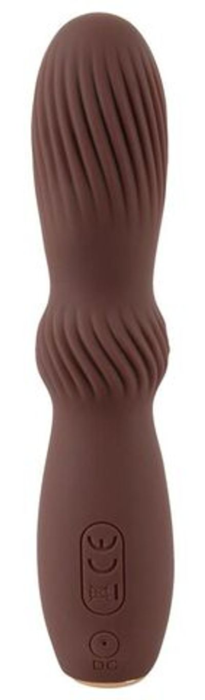 Коричневый вибратор Hazel 04 - 15 см. (Цвет: коричневый)