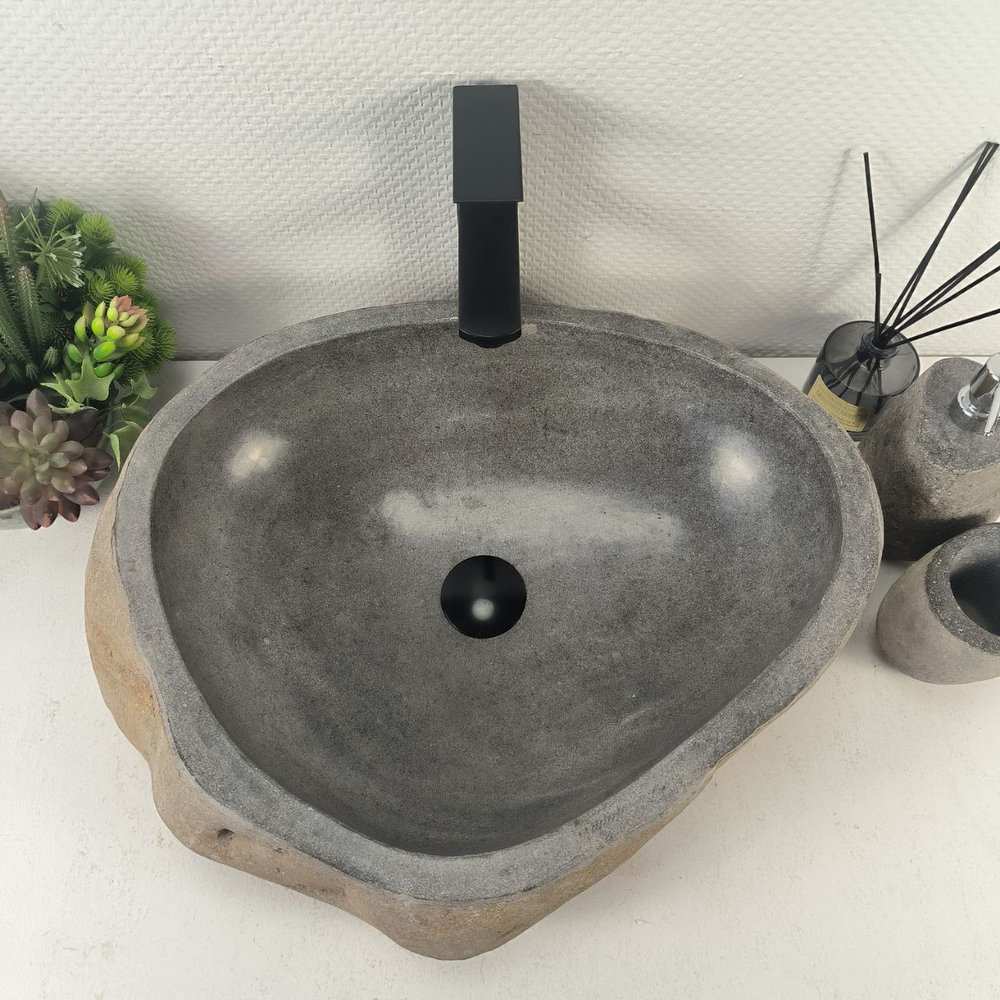 Раковина из речного камня RS-65581 55*44*15