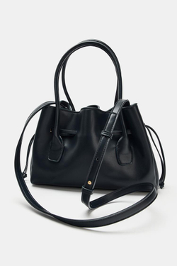 ZARA ГОРОДСКАЯ СУМКА СО СБОРКАМИ, СИНИЙ