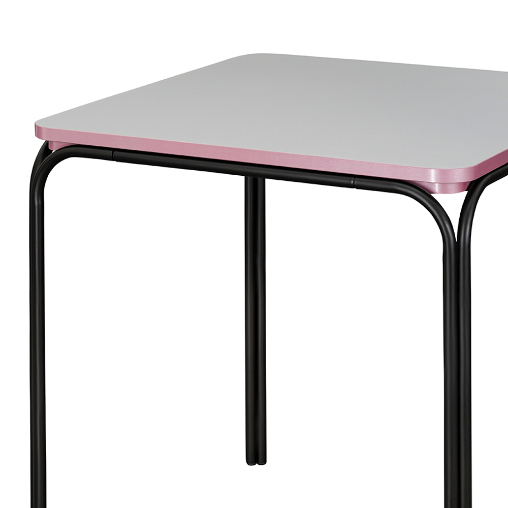 Стол обеденный ror, 70х70 см, черный/серый/розовый