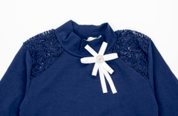 блузка  кружева рукав школа  2718