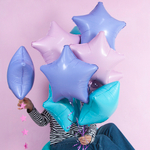 Шар звезда Розовый фламинго сатин